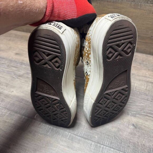 Converse Paisley Golden Canvas Platform High Top Sneaker Women's Size 8 - Picture 4 of 6